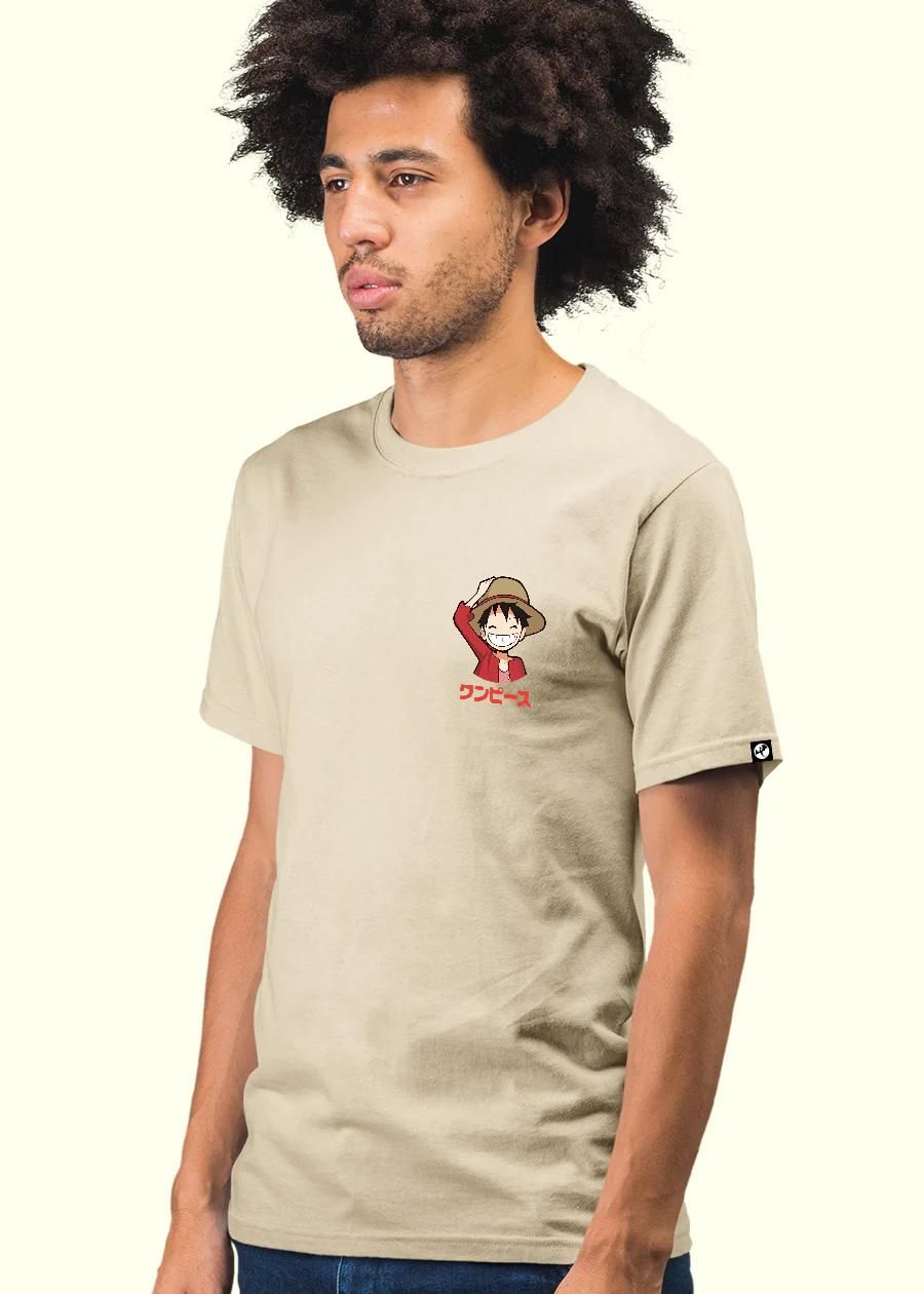 Teeshut Beige Mens Printed T-shirt