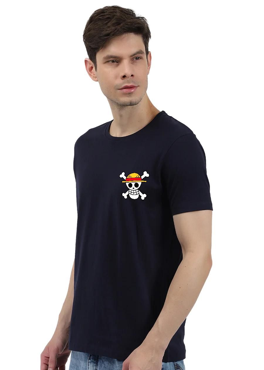 Teeshut Navy Blue Mens Printed T-shirt