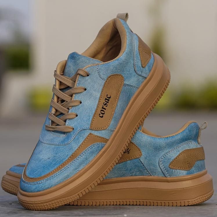 Corsac Blue Air Trendy Sneakers For Men's