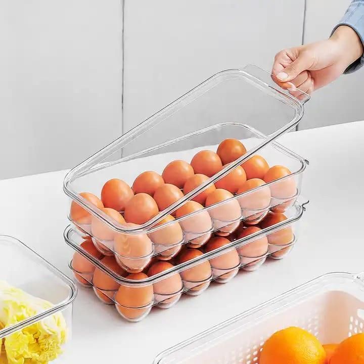 18 grids egg Storage Clear Plastic egg Container�