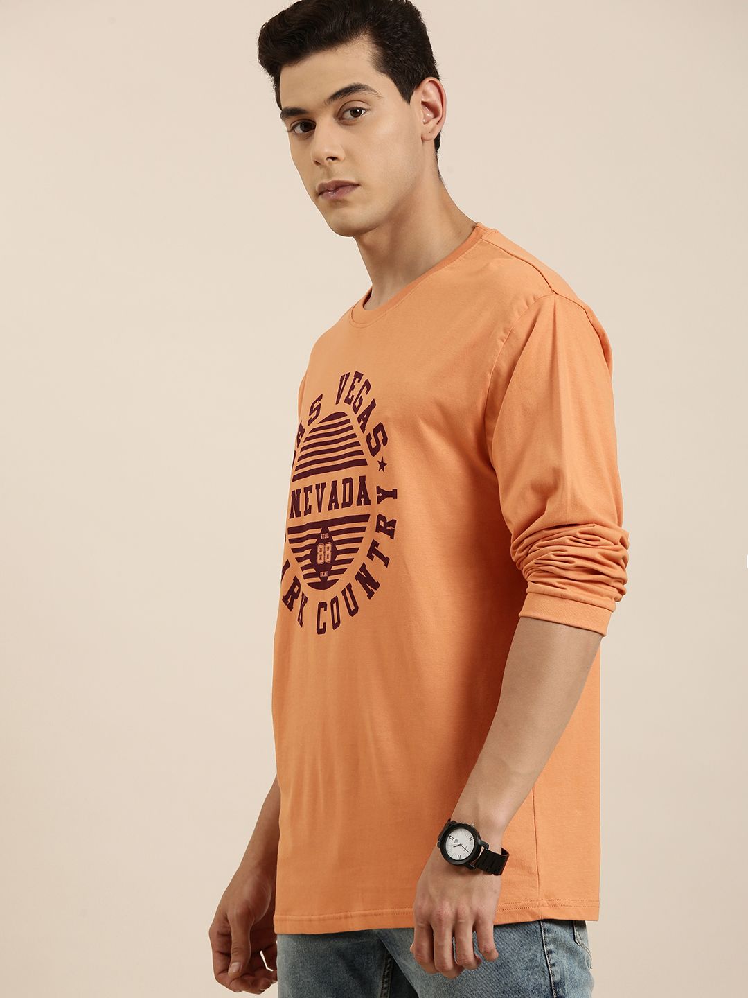 Dillinger Typographic Brown Oversized T-Shirt