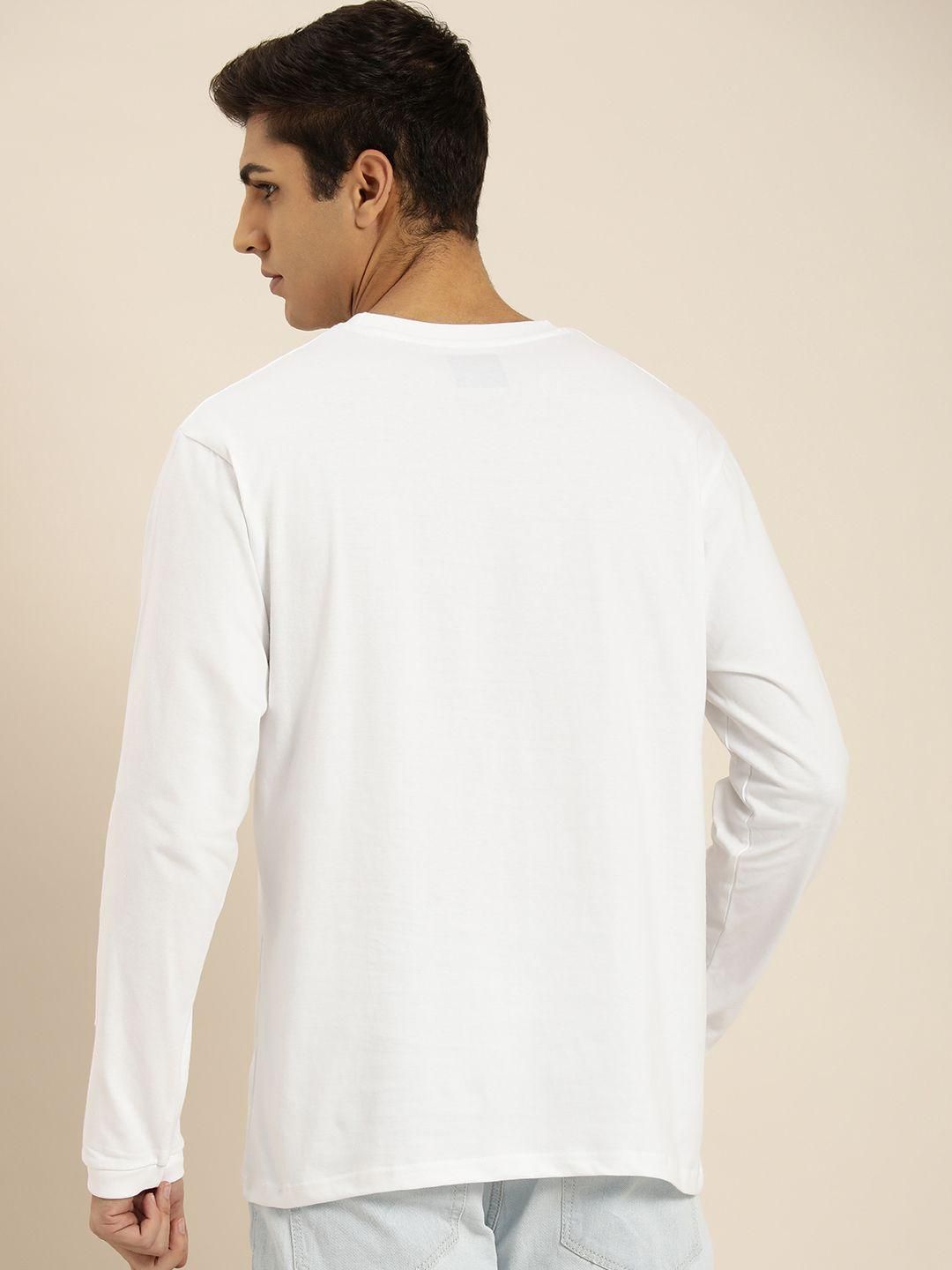 Dillinger White Solid Oversized T-Shirt