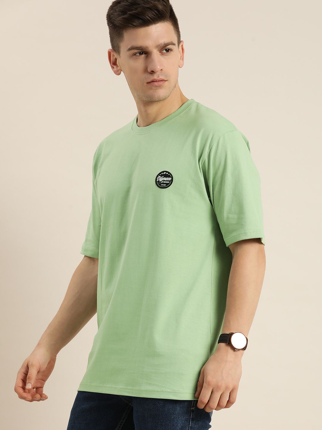 Difference of Opinion Green Graphic Oversized T-Shirt